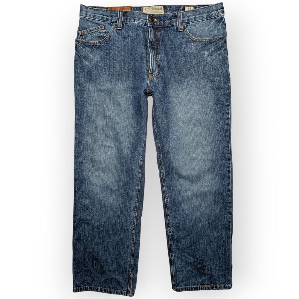 Timberland Blue Jeans Straight‎ Leg Denim Workwear 36x30 Measured 37x29